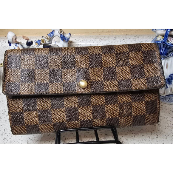 Vintage Louis Vuitton Sarah Wallet – Damier Ebene Canvas - Picture 1 of 12